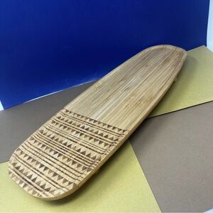 Gibson Home Bamboo Sadler Tribal Serving Tray 17.7”